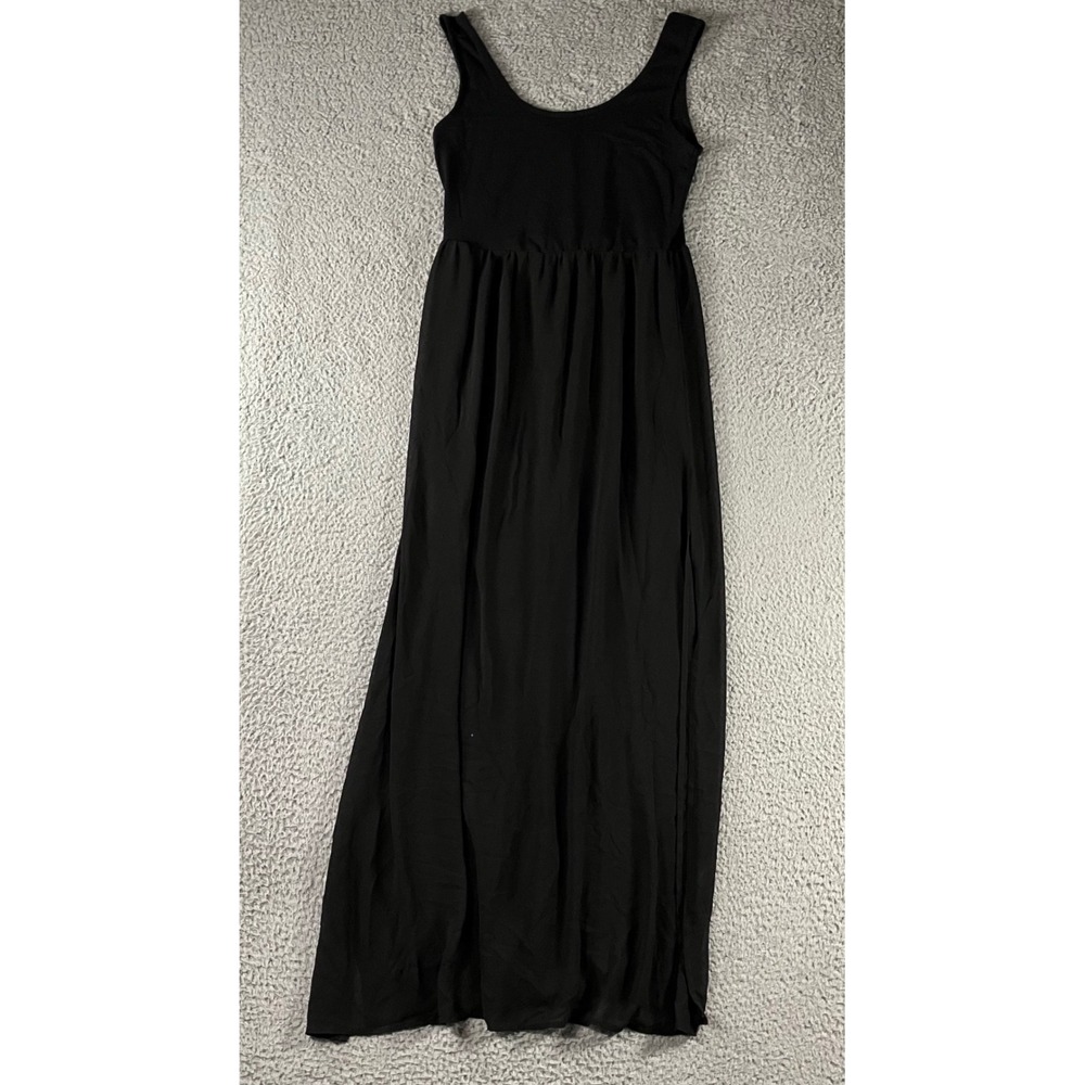Black Maxi Dress Women 8 EU‎ 40 Sleeveless Empire Waist Boho Witchy Whimisgoth